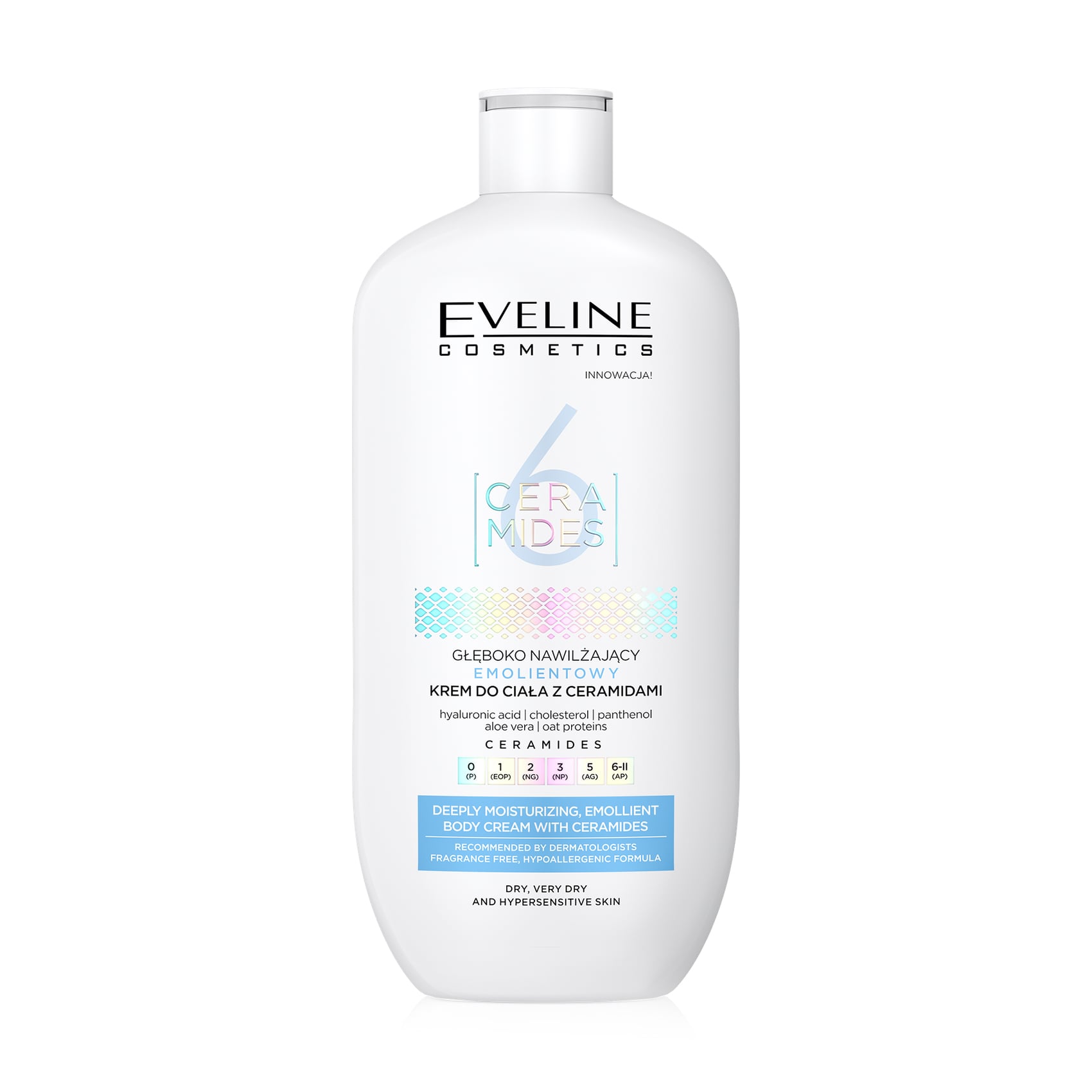 Пом'якшувальний крем для тіла Eveline Cosmetics 6 Ceramides Deeply Moisturizing Emollient Body Cream з керамідами, 350 мл